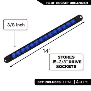 Aideepen | 360° Swivel Socket Organizer 1/4 3/8 1/2 Premium Socket Clip Rail Holder Socket Sliding Stand Sleeve Rail Rack Tools 1PC