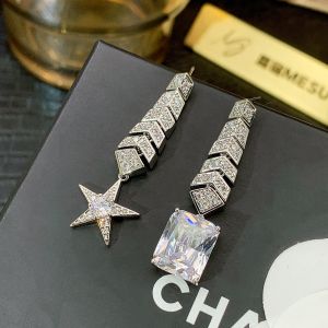 MESU.ACC | Earrings Asymmetrical Tassels Diamond Face slimming versatile