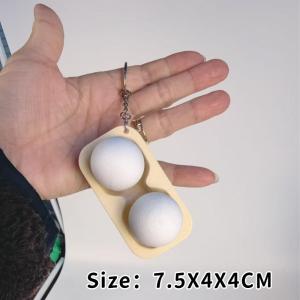●3D Printed Button Clicker Keyring Egg Banana Keycap Press Keychain Creative Relaxed Press Keyboard Keyring Backpack Pendant