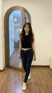 XÃ HÀNG TỒN 95k Quần jean nữ lưng cao chất vải có giãn thời trang mềm mại đẹp y hình NT CHARINT