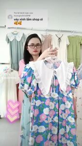 Váy Bầu Hoa Nhí - Đầm Bầu Công Sở Dáng Suông Thiết Kế Chất Siêu Đẹp