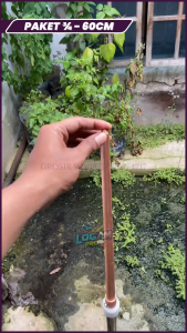 Paket Alat Penangkal Petir 1 Set Tombak ¾ inch 60cm + Tiang 60cm dan Sok Teflon Lengkap