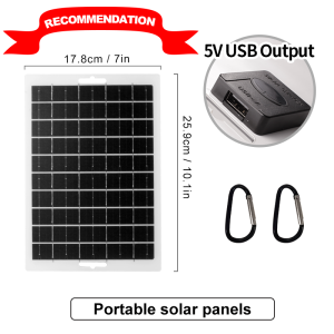 Portable USB Foldable Solar Panel Folding Solar Panels For Travel Mobile Phone Charging Bank Flashlight Fan Mobile Phone Ba
