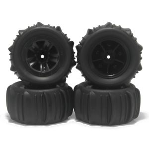 85mm 12mm Hex Monster Truck Rubber Wheel Tyre Off-road Paddle Tire for Wltoys 144001 144010 HBX 16889 16890 SCY16101 16102 Pro
