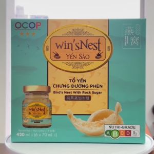 winsNest -(0.45g) túi xuân YẾN CHƯNG ĐƯỜNG PHÈN (HỘP 6 LỌ/ 420ML)