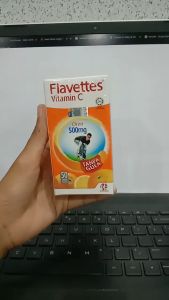 Flavettes Vitamin C 500mg Sugar Free 50s (Tablet Kunyah Tanpa Gula untuk Tingkatkan Imun)