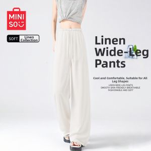 Miniso | Lightweight Summer Wide Leg Pants Blue