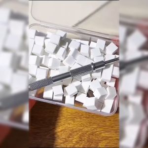 Bút kẹp mút dặm ombre chuyên dụng - Set 100 bông mút dặm ombre vuông trang trí móng NailBND