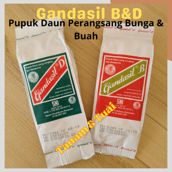 Gandasil B & D Pupuk Daun Perangsang Bunga dan Buah 100 Gram