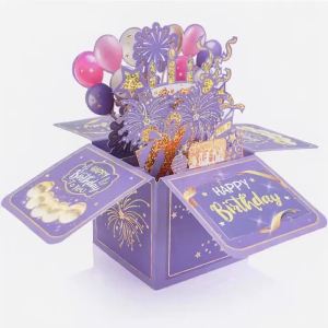 3D Pop up Birthday Card Surprise Handmade Foldable Greeting Card with Envelope for Adults And Kids Unique Design
