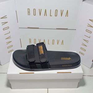 Rovalova - Walksy Mocca Sandal Slide Velcro Pria Wanita bahan kulit sintetis