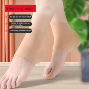 1Pair Gel Heel Protector Relief Sports Ankle Heel Pain Care Foot Silicone Heel Socks Cracked Heel Repair