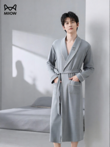 MiiOW | Cotton Year-Round Sleep Robe Simple Plus Size