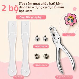 YUGUANG | Bộ Vật Liệu Handmade Cho Quạt Lược Đính Hạt Phụ Kiện DIY Nhựa Trong Suốt