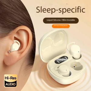 หูฟังบลูทูธนอนหลับลดเสียงรบกวนขนาดเล็กหูฟัง ที่มองไม่เห็นไร้สายใช้หูฟังเล่นเกมกีฬา HIFI Bluetooth 5.3 ควบคุมการสัมผัส น้ำหนักเบาพกพาสะดวก