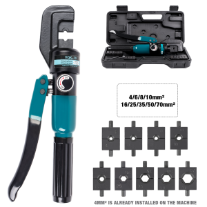 4-70mm² Hydraulic Press 4-6-8-10-16-25-35-50-70mm² Home Hydraulic Tools 10T Hydraulic Pliers DIY Cable Terminal Crimping Pliers.