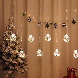 2024Christmas Lights Santa Wishing Ball Lights Room Decoration Lights Fairy Lights Curtain Lights led