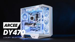 darkFlash Arcee DY470 Three-side glass panel designed  support Back-connect motherboard Luxury Dual Chamber  ATX  PC Case