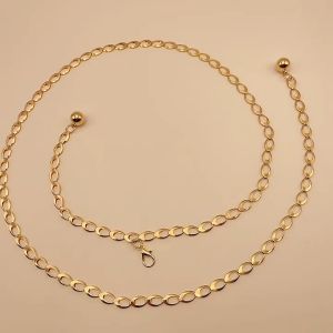 ZTOYL🔥🔥🔥 เข็มขัดแฟชั่นผู้หญิงเข็มขัดดีไซน์หรูหราเข็มขัดโซ่แกะสลักเป็นรูกลวงสีเงินย้อนยุคสำหรับผู้หญิงเข็มขัดโลหะทรงกลมหรูหราเข็มขัดผู้หญิง