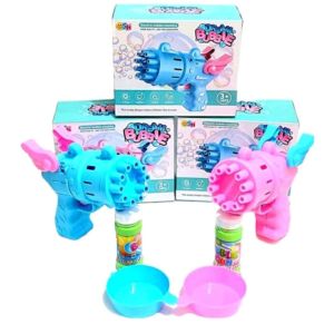 Dolkishop Mainan Bubble Gun 25 lubang Bubble Gun Mainan Tembak Gelembung Mainan Anak