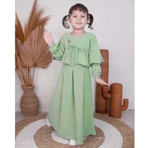 Gamis Anak Noura Mutiara // Gamis Anak cringkle airflow terlariss 2024 // Gamis anak perempuan