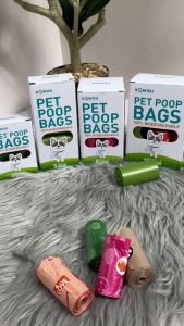 KAWAII Premium Biodegradable Waste Scented Poop Bags Set For Pets