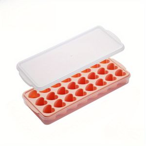 Khay Làm Đá Hình Trái Tim 24 Ô Bằng Silicon Khuôn Làm Đá Viên Lớn Khay Đá Tái Sử Dụng Dụng Cụ Làm Mát Mùa Hè Cho Rượu Vang Tự Làm