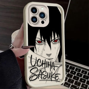 Bandai | Ốp Lưng Silicon Phong Cách Phác Thảo Nhật Bản Cổ Điển Naruto Sasuke Cho iPhone 17/16/16E/15/14/13/12/11 Pro Max X XS SE 2020 - Chống Trầy Xước Nhẹ Bảo Vệ Mờ