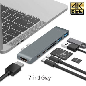 USB 3.1 Type-C Hub to HDMI Adapter 4K Thunderbolt 3 USB C Hub 3.0 TF SD Reader Slot PD For MacBook Air 13 15 Pro 14 M4 M3 M2 M1