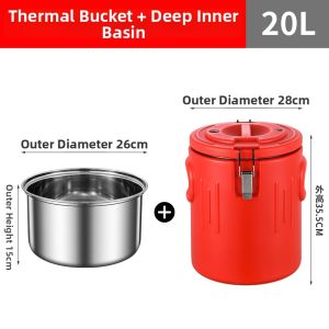 Steel Commercial Insulated Bucket for Hot Stews