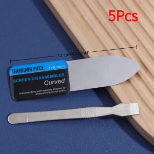 5Pcs 5 In 1 Professional Stainless Steel Curved Screen Pry Tools For Phone Tablet Laptop Repair Metal Spudger Disassembly Kit‘