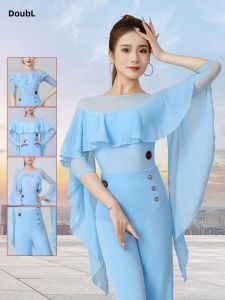 DANBAOLUO | Dance Blouse Elegant Mid-Sleeve