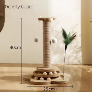 Cat Scratch Board Toy Turntable Durable Sisal Scratching Board Cat Supplies Cats Grab Column Cats Climbing Frame Pet Product