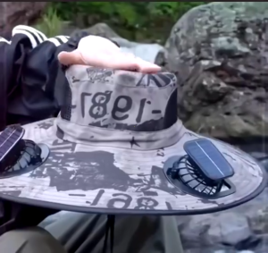 หมวกพัดลม Solar Fan Sun Cap อาทิตย์ หมวกตกปลาปีนเขากลางแจ้งป้องกันรังสียูวี การชาร์จ  เช่นกัน USBได้