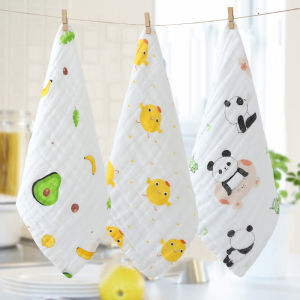 Khăn Mặt Vải Cotton Nguyên Chất Sáu Lớp Cho Trẻ Sơ Sinh Và Trẻ Em Khăn Lau Mặt Khăn Lau Nước Bọt Khăn Vuông Khăn Tay