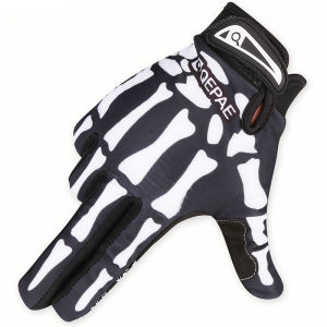 Full Finger Gloves Skeleton Print Warm Sport Cycling Glove Men and Women Skull Glove Anti-slip Mittens Bike Bicycle Equipment
