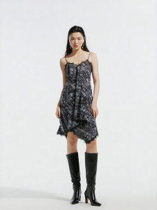 Vero Moda | Đầm Thanh Lịch In Hoa Rose Mới Thu Có Viền Ren