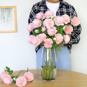 3 Heads Artificial Silk Peony  for Home Wedding Decoration Fake Flowers Bouquet Table Decor