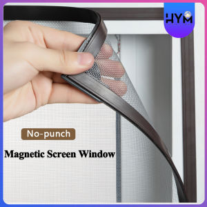 HYM DIY Window Screen With Frame Customize Magnetic Window Screen Washable Curtain Anti Fly Mosquito Net Prevent