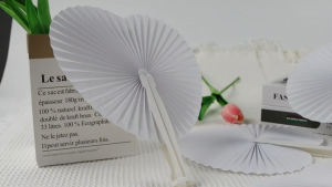 5Pcs Hand Folding Fan Foldable Paper Fans Portable Event Party Essential Tools