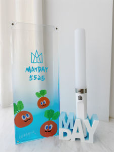 Mayday Fluorescent Stick Storage Box 3D Base 5525 Carrot Magic Crown Box Concert Performance Props Gradient Color Design