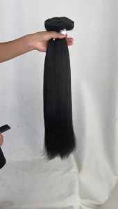 Piano Blonde Straight Hair Bundles Smooth Hair Extensions Fake Fibers Synthetic Yaki Straight Hair Weaving Full to End Free Ship
