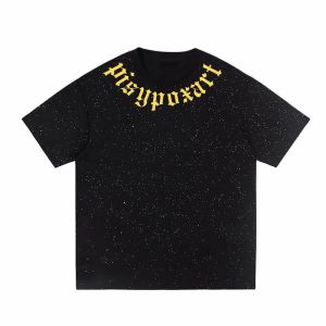 YEBO | Plus Size American Streetwear Letter Printed Loose Short Sleeve T-Shirt