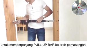 TTX - Pull UP Bar Dinding Pintu Door Chinning Alat untuk Fitness Olahraga 60-100 cm