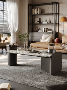 Minimalist Luxury Square Marble Coffee Table