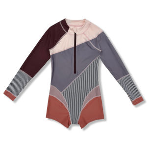 Long Sleeve One Piece Swimsuit for Girls Quick Dry Flat Footwear Mommy And Daughter Swimwear Slimming Design Heat Protection