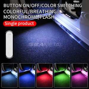 SEAMETAL | SEAMETAL 1pc Car Door Edge Light LED Safety Lamp RGB Colorful Ambient Light Anti Collision Warning Lamp for Vehicle Door Opening