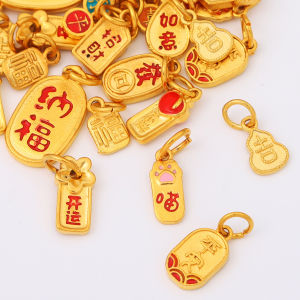 Enameled Pendant DIY Handmade Jewelry Alloy Sand Gold Color Retention Safe Health Small Ornament Fashionable Accessory