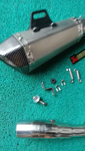 Nmax v2v3 stainless elbow on Akrapovic hexatip with silencer