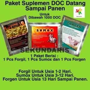Vitamin Ayam Broiler - Vitamin Penggemuk Ayam - FORGIL 1pcs SUMOX 1pcs FORGEN 1pcs  - Obat Ayam